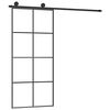 vidaXL Posuvn&eacute; dveře s kov&aacute;n&iacute;m 90x205 cm ESG sklo a hlin&iacute;k