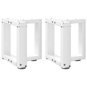 vidaXL Nohy konferenčn&iacute;ho stolku ve tvaru T, 2 ks, b&iacute;l&eacute;, 30 x 25 x (30-31) cm, ocel