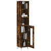 vidaXL Skř&iacute;ň highboard kouřov&yacute; dub 34,5 x 34 x 180 cm kompozitn&iacute; dřevo