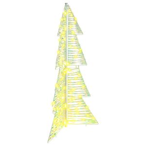 vidaXL V&aacute;nočn&iacute; stromeček 100 LED Tepl&aacute; b&iacute;l&aacute; 120 cm PET