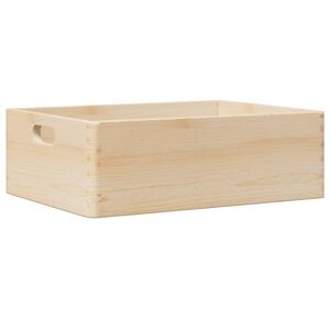 vidaXL Dřevěn&aacute; box s &uacute;chytkami 40x30x13 cm masivn&iacute; borov&eacute; dřevo