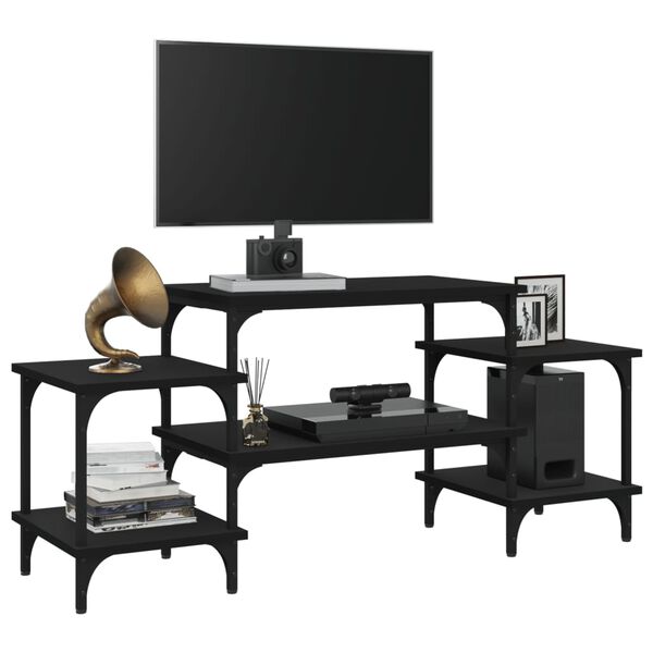 vidaXL TV skř&iacute;ňka čern&aacute; 117 x 35 x 52 cm kompozitn&iacute; dřevo