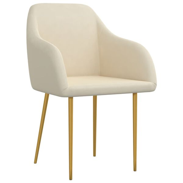 vidaXL J&iacute;deln&iacute; židle 6 ks kr&eacute;mov&eacute; samet