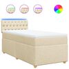 vidaXL Box spring postel s matrac&iacute; kr&eacute;mov&aacute; 80 x 200 cm textil