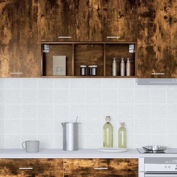 vidaXL Z&aacute;věsn&aacute; skř&iacute;ňka Kouřov&yacute; dub 30 x 29,5 x 80 cm kompozitn&iacute; dřevo