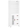 vidaXL Skř&iacute;ň highboard b&iacute;l&aacute; 69,5 x 34 x 180 cm kompozitn&iacute; dřevo