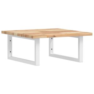 vidaXL Deska pod umyvadlo n&aacute;stěnn&aacute; ocel a masivn&iacute; ak&aacute;ciov&eacute; dřevo