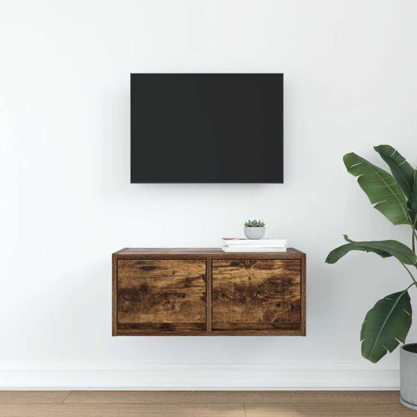 vidaXL TV skř&iacute;ňka kouřov&yacute; dub 60x31x25,5 cm kompozitn&iacute; dřevo