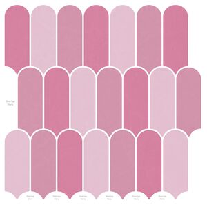 vidaXL Dlaždice s peř&iacute;m 10 ks Růžov&aacute; 30 x 30 cm Polyuretan a PET