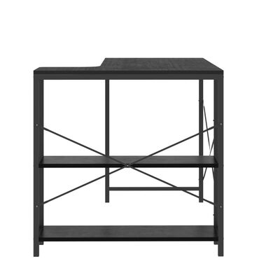 vidaXL Počítačový stůl černý 110 x 72 x 70 cm dřevotříska