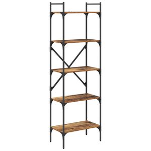 vidaXL knihovna 5 &uacute;rovn&iacute; 56 x 32 x 174 cm Kompozitn&iacute; dřevo Star&eacute; dřevo