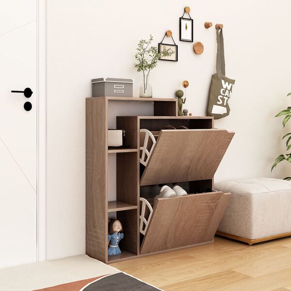 vidaXL Botn&iacute;k dub sonoma 79,5 x 24 x 90,5 cm dřevotř&iacute;ska