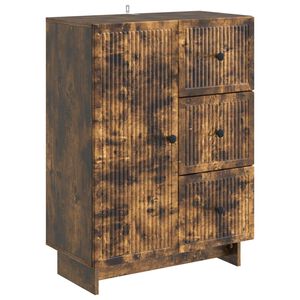 vidaXL Serv&iacute;rovac&iacute; skř&iacute;ň se z&aacute;suvkou Kouřov&yacute; dub 66 x 34,5 x 90 cm