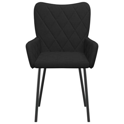 vidaXL Jídelní židle 2 ks černé textil