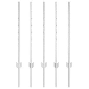 vidaXL Plotov&yacute; sloupek. 5 pcs Stř&iacute;brn&aacute; 80 cm Ocel