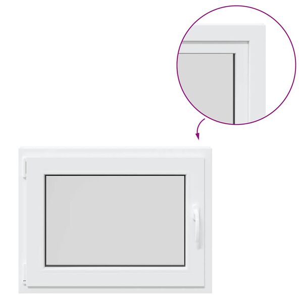 vidaXL Sklepn&iacute; okno "RISOR" 80x60 cm Sklopn&eacute;&Otočn&eacute; DIN lev&eacute; B&iacute;l&eacute;