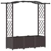 vidaXL Vyv&yacute;&scaron;en&yacute; z&aacute;hon s trel&aacute;ž&iacute; a střechou Hněd&aacute; 164 x 40 x 138 cm PP