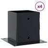 vidaXL Podstavce pod sloupky čtvercov&eacute; 4 ks Antracit 101x101 mm