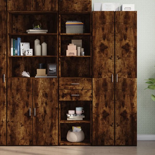 vidaXL Skříň highboard kouřový dub 45 x 42,5 x 185 cm kompozitní dřevo