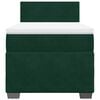 vidaXL Box spring postel s matrac&iacute; tmavě zelen&aacute; 90x190 cm samet
