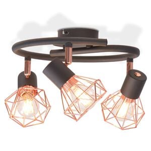 vidaXL Stropn&iacute; světlo se 3 LED ž&aacute;rovkami se žhavic&iacute;m vl&aacute;knem 12 W