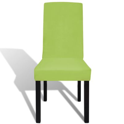 vidaXL Hladké strečové potahy na židle 4 ks zelené