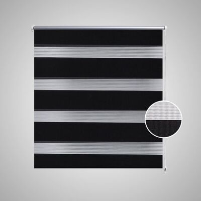 Roleta den a noc / Zebra / Twinroll 60x120 cm černá