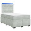 vidaXL Postel boxspring s matrac&iacute; Světle &scaron;ed&aacute; 120 x 200 cm Samet