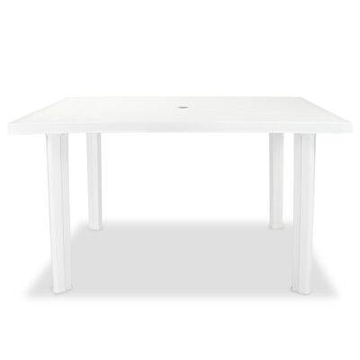 vidaXL Zahradní stůl bílý 126 x 76 x 72 cm plast