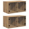 vidaXL N&aacute;stěnn&eacute; skř&iacute;ně 2 ks 68 x 37 x 35 cm kompozitn&iacute; dřevo