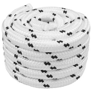 vidaXL Lano na loď 2.5 mm 50 m B&iacute;l&aacute; Polyester