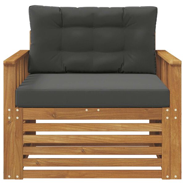 vidaXL Venkovn&iacute; pohovkov&aacute; souprava Masivn&iacute; ak&aacute;ciov&eacute; dřevo a polyester