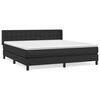 vidaXL Box spring postel s matrac&iacute; čern&aacute; 160x200 cm uměl&aacute; kůže