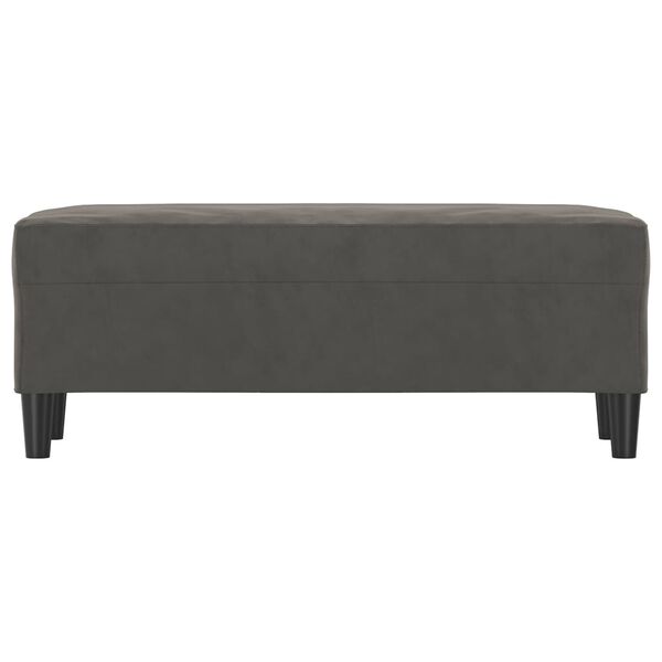 vidaXL Lavice tmavě &scaron;ed&aacute; 100 x 35 x 41 cm samet