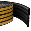 vidaXL Samolepic&iacute; okenn&iacute; těsněn&iacute; Čern&aacute; 9 x 6 mm 100 m EPDM pěna