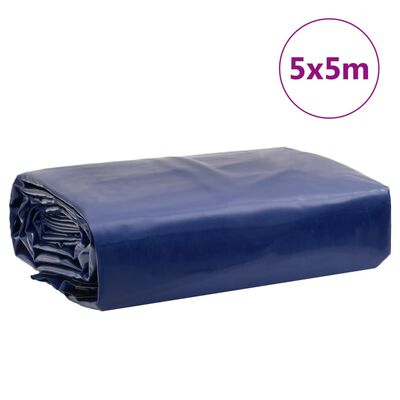 vidaXL Plachta modrá 5 x 5 m 650 g/m²