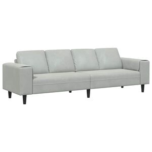 vidaXL Pohovka do ob&yacute;vac&iacute;ho pokoje Světle &scaron;ed&aacute; 250 x 77 x 76 cm