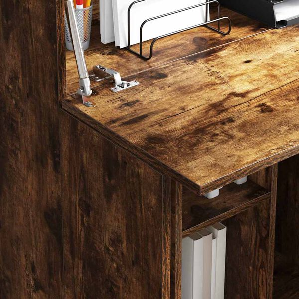 vidaXL Stůl Kouřov&yacute; dub 71,5 x 31,5 x 106,5 cm kompozitn&iacute; dřevo