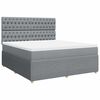 vidaXL Box spring postel s matrac&iacute; světle &scaron;ed&aacute; 180 x 200 cm textil
