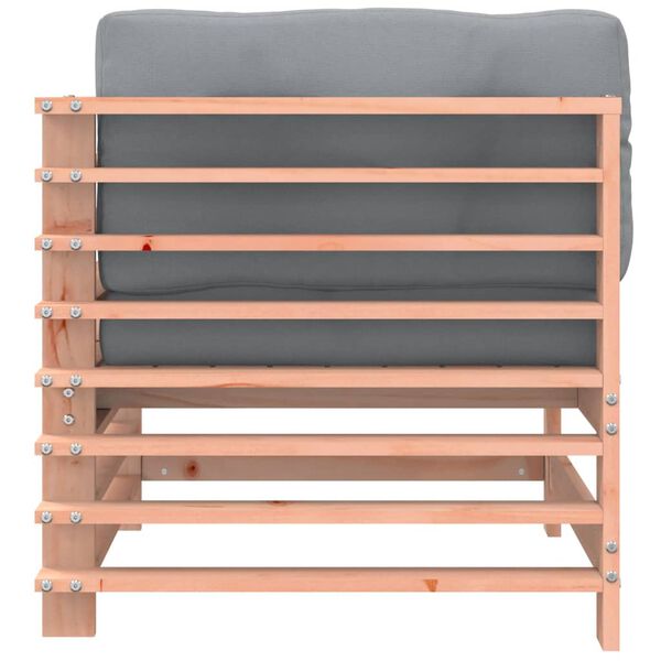 vidaXL Rohová pohovka s poduškami masivní dřevo douglasky