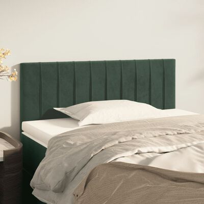 vidaXL Čelo postele tmavě zelené 80 x 5 x 78/88 cm samet