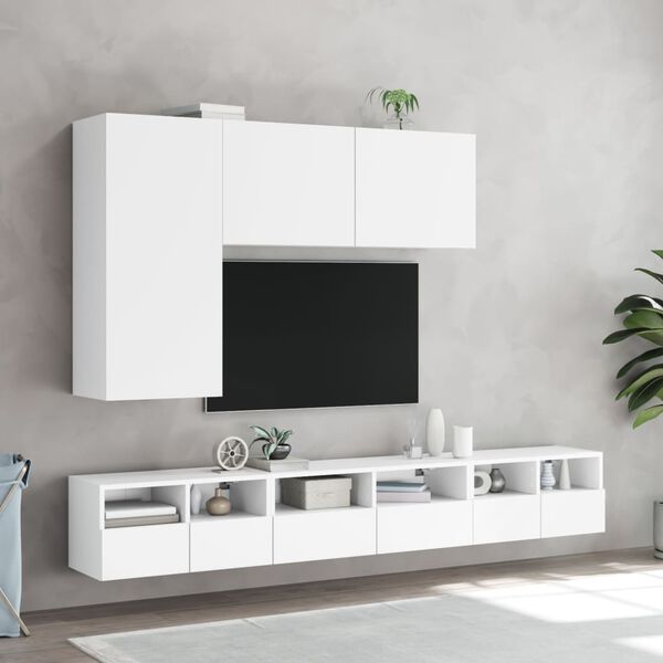 vidaXL Nástěnné TV skříňky 2 ks bílé 60 x 30 x 30 cm kompozitní dřevo