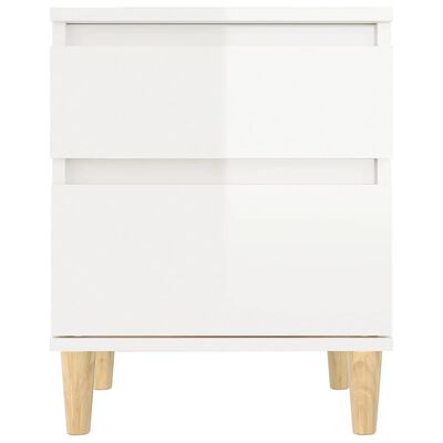 vidaXL Noční stolek bílý s vysokým leskem 40x35x50 cm
