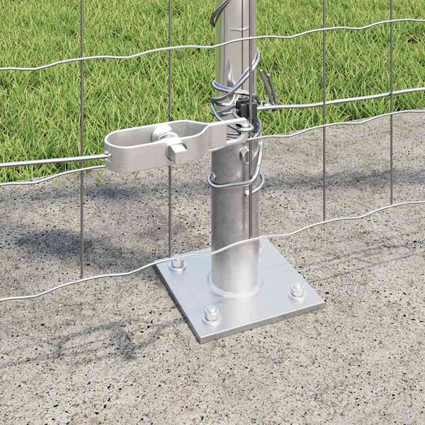 vidaXL Plot s sloupkem Stř&iacute;brn&aacute; 1,2 x 10 m Ocel