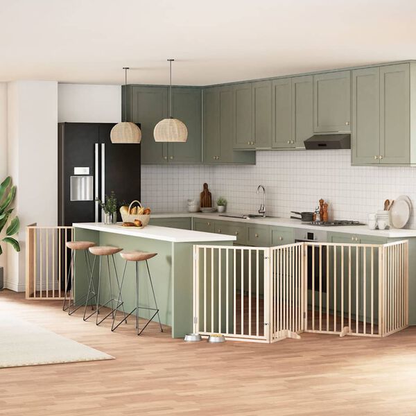 vidaXL Z&aacute;brana pro psy s dv&iacute;řky skl&aacute;dac&iacute; 12 panelů 960 cm topol