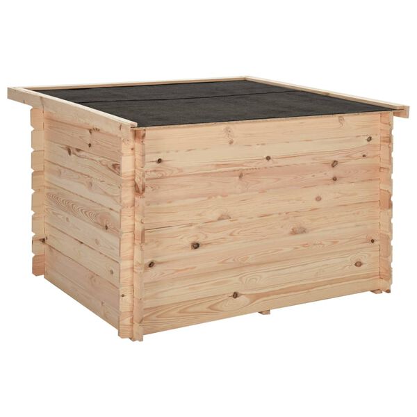 vidaXL Ps&iacute; bouda 122,5x118x82,6 cm masivn&iacute; borov&eacute; dřevo 14 mm