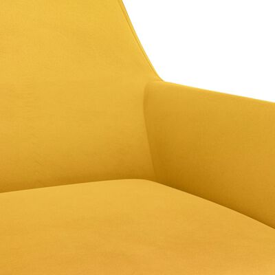 vidaXL Otočné jídelní židle 2 ks žluté samet