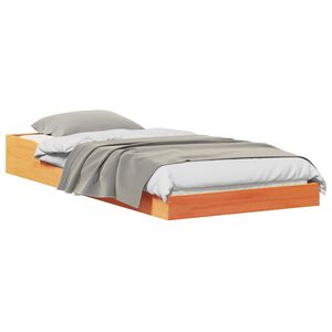 vidaXL R&aacute;m postele Voskově hněd&aacute; 100 x 210 cm Masivn&iacute; borov&eacute; dřevo