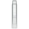 vidaXL Klenut&eacute; gabionov&eacute; ko&scaron;e 7 ks 400x50x220/240cm pozinkovan&eacute; železo