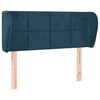 vidaXL Čelo postele typu u&scaron;&aacute;k tmavě modr&eacute; 83x23x78/88 cm samet